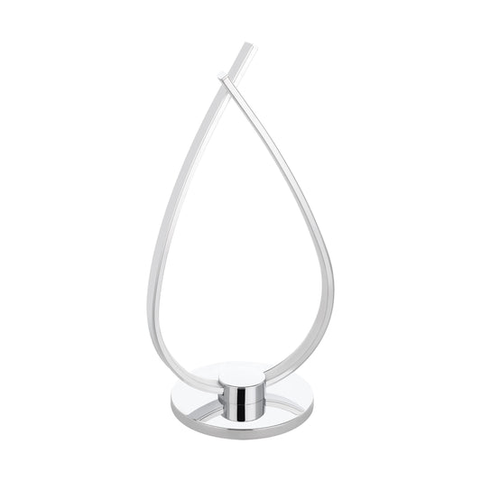 Eglo LED Bedside lamp Roncade, Side Table Light Made of Chrome-Coloured Aluminium and Plastic, Living Room Lighting with Switch