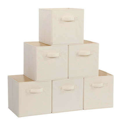 STORAGEIDEAS Storage Cubes, 11 Inch Cube Storage Bins, Set of 4, Fabric Foldable Storage Bins with Handles, Closet Storage Organizer Bins