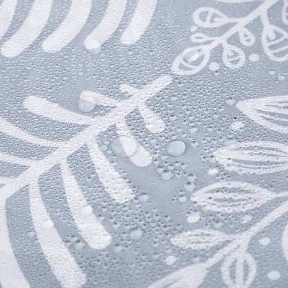 VIROSA Grey Leaf Shower Curtain for Bathroom Anti Mould, Mildew Resistant | 180 x 180 cm (71 x 71 Inch) | Water Repellent Fabric | 100% Polyester