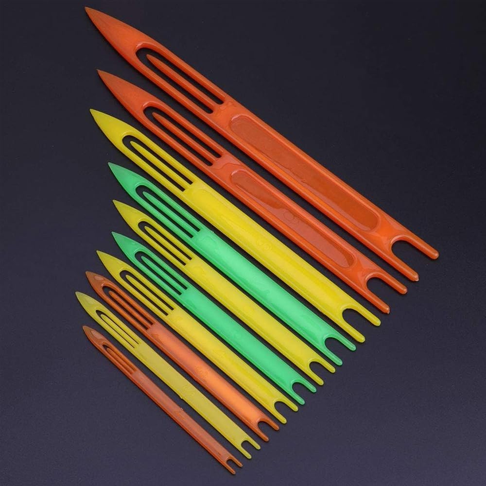 Namvo 10 Pcs Different sizes Fishing Netting Needle Repair Kit – Plastic Shuttles for Mending and Weaving Fishing Net Lines, Durable and Easy to Use
