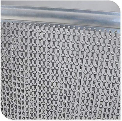 Chawniao 90cm x 210cm Premium Aluminium Fly Door Chain Curtain for doorways, Fly Screens Metal Insect Screen Blinds