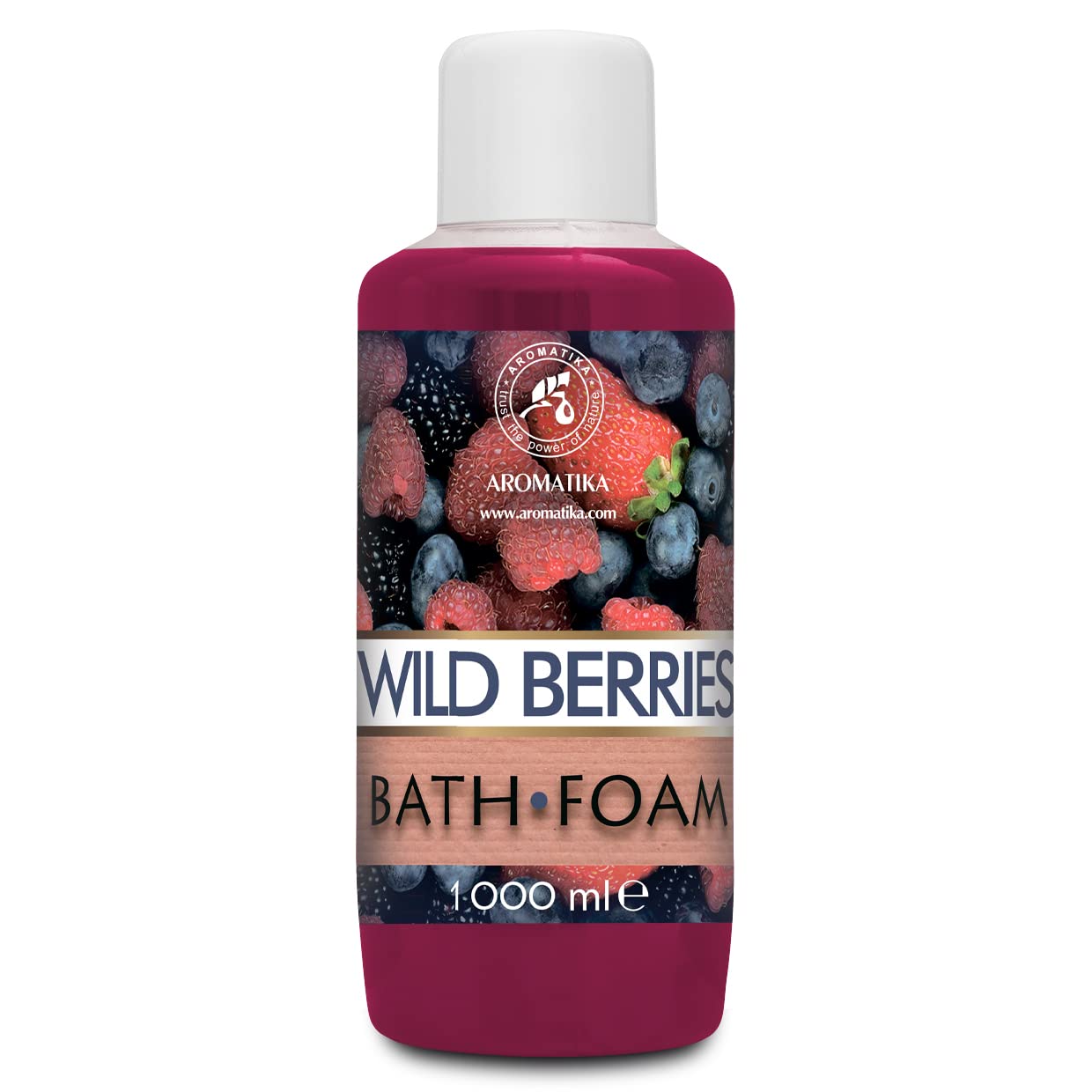 AROMATIKA Trust The Power Of Nature Wild Berries 1000ml Bubble Bath BATHWATER_ADDITIVE Relaxing Aromatherapy Muscle Therapy