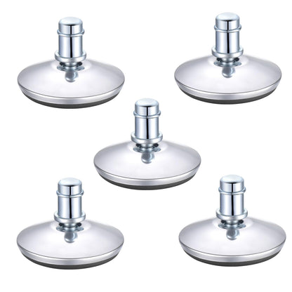 5PCS Low Profile Bell Glides 2" Replacement Office Desk Chair or Stool Swivel Caster Wheels,Easy Conversion from Wheeled Casters to Stationary Feet