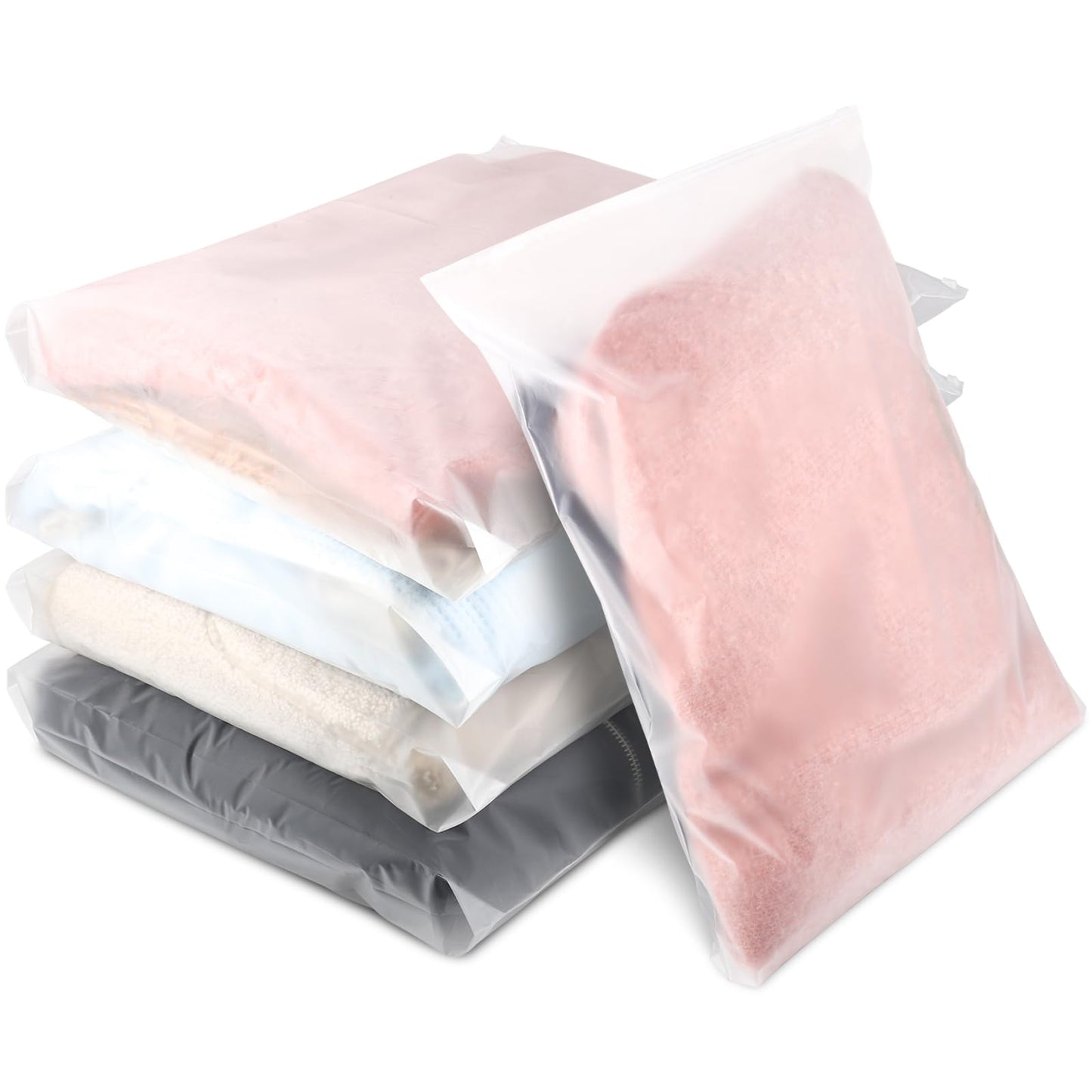 40 Pcs Clear Storage Bags, Reusable Travel Clothes Bags, 50 x 40 CM
