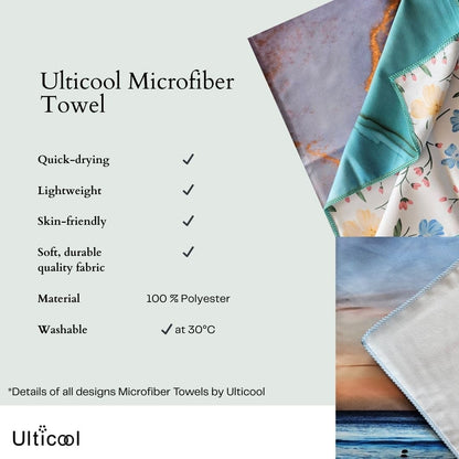 Ulticool Turtle Sea Underwater Towel - Child Girl Boy - Quick Drying Microfibre Bath Towel - 140 x 70 cm - for Travel Fitness Gym Sports Spa Yoga