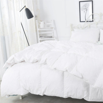 King Size 13.5 Tog - 50% White Goose Feather & 50% Down Duvet - 300T 100% Cotton Anti Dust Mite & Down Proof Fabric - Anti Allergen - Luxury Winter