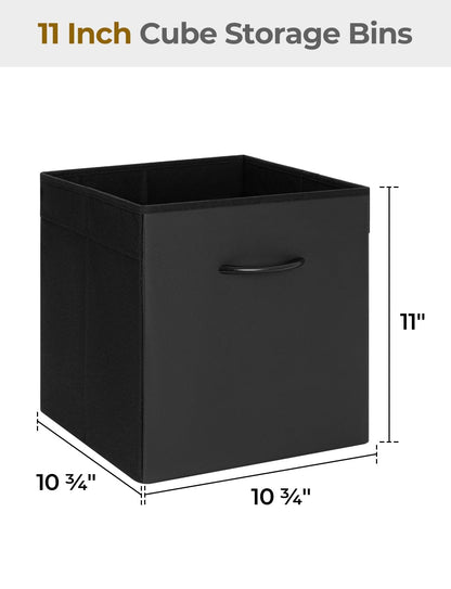 StorageWorks Cube Storage Boxes with Handle, Storage Cubes Basket 27x27, Kallax Storage Boxes for Organising Clothes