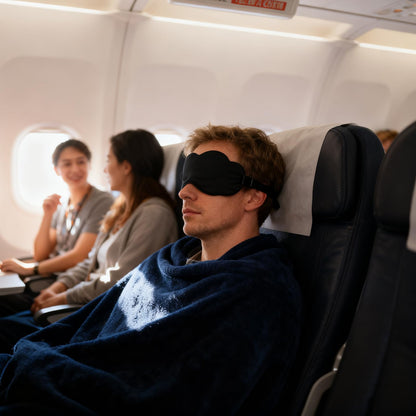 Foot Hammock for Flight with Bamboo Board, Adjustable Airplane Foot Rest, Portable Foot Rest for Plane Suitable for Adults and Children