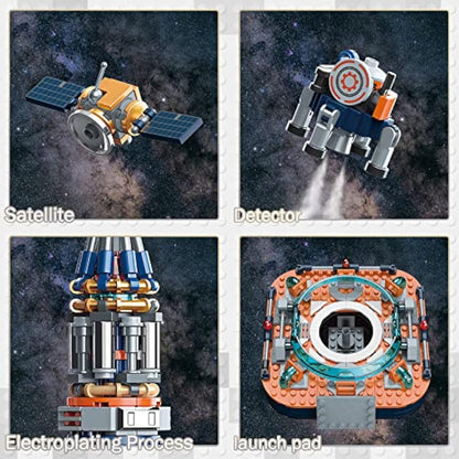 JMBricklayer Space Rocket Model Building Toy Set for Adults to Build, 70110 Space Rocket Sets with Satellite and Probe, Collectible Spacecraft Decor Toys Gifts for Kids Ages 8+ (864 Pieces)