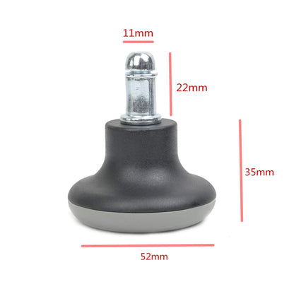 5PCS Low Profile Bell Glides 2" Replacement Office Desk Chair or Stool Swivel Caster Wheels,Easy Conversion from Wheeled Casters to Stationary Feet