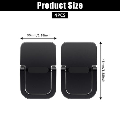 ZEACCT 4-Pack Portable Keyboard Riser, Self-Adhesive Mini Laptop Stand, Foldable & Invisible Adjustable Support for Desk or Laptop (Black)