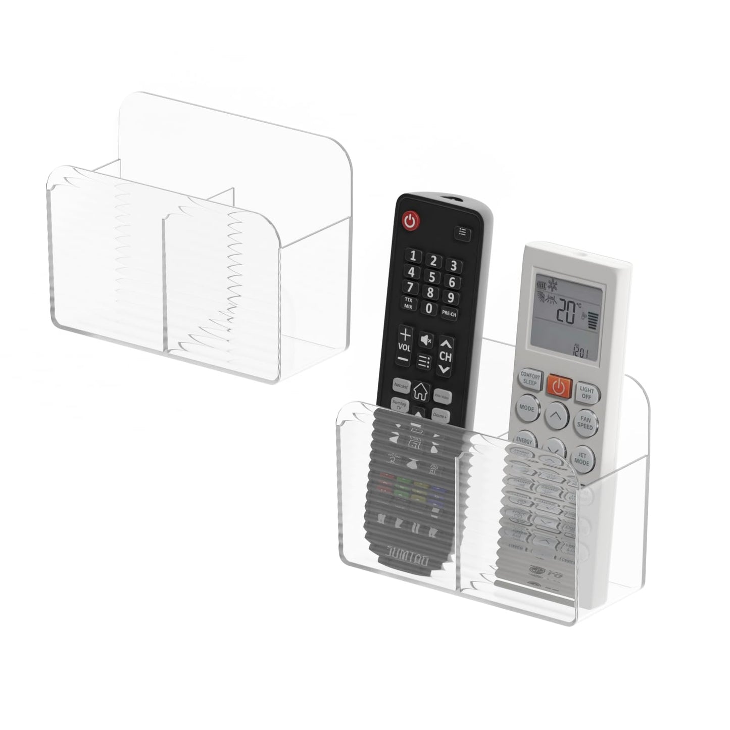 PAVSTINE 2 Pcs Remote Control Holder Multi-Functional, Transparent