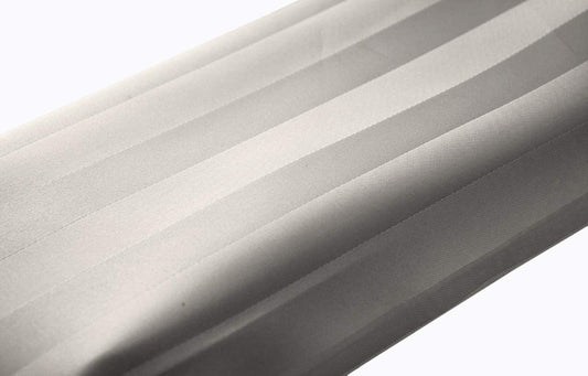 Cream Satin Stripe Shower Curtain Polyester Fabric - VARIOUS SIZES - STANDARD/EXTRA SHORT/EXTRA WIDE/EXTRA LONG - Machine Washable - Weighted Hem -