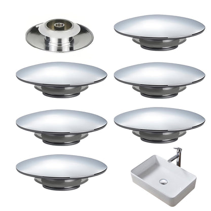 Thhiit 66mm Pop up Plugs Replacement Part, Stainless Steel Click Clack Sink Caps, 6 Pcs Pop up Sink Plug Replacement for Bathroom, Kitchen