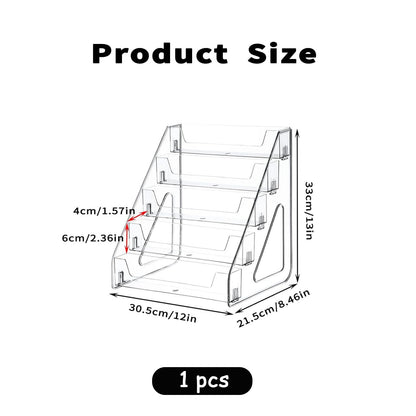 ToKinCen Trading Card Display Stand, 5 Tier 12" Acrylic Holder for Sports Graded Card