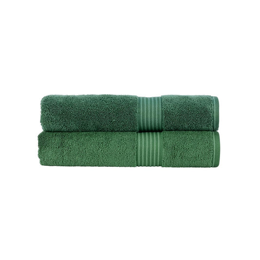 Christy Supreme Hygro 2 Bath Towels Set | Spruce Green | 100% Luxury Supima Cotton | Ultra Soft | Super Absorbent | 650GSM | Plush and Long Lasting