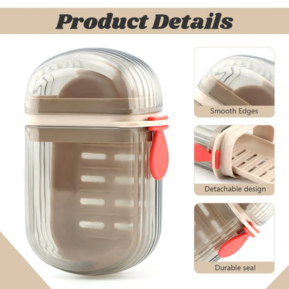 Travel Soap Case With Drain, 2pcs Leakproof Soap Container With Lid, Portable Dish Storage For Bathroom, Shower, Gym, School, Camping, Vacation