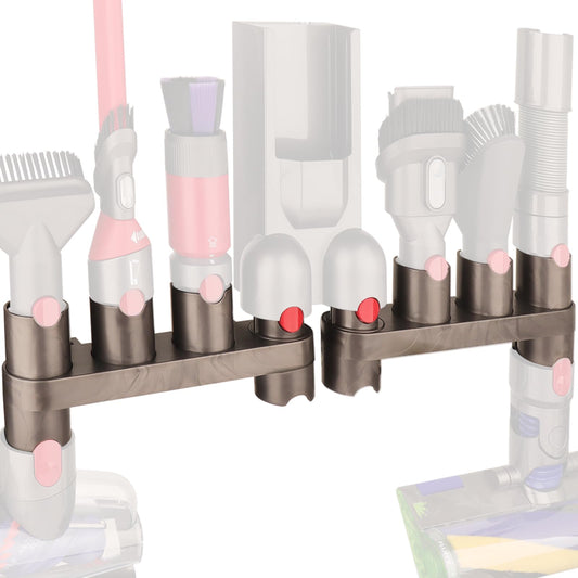 HUACITY Docks Station Accessory Holder for Dyson V15 V12 V11 V10 V8 V7 Vacuum Cleaner Accessories Tools Wall Mount Organizer (10 Storage Sockets,Pack