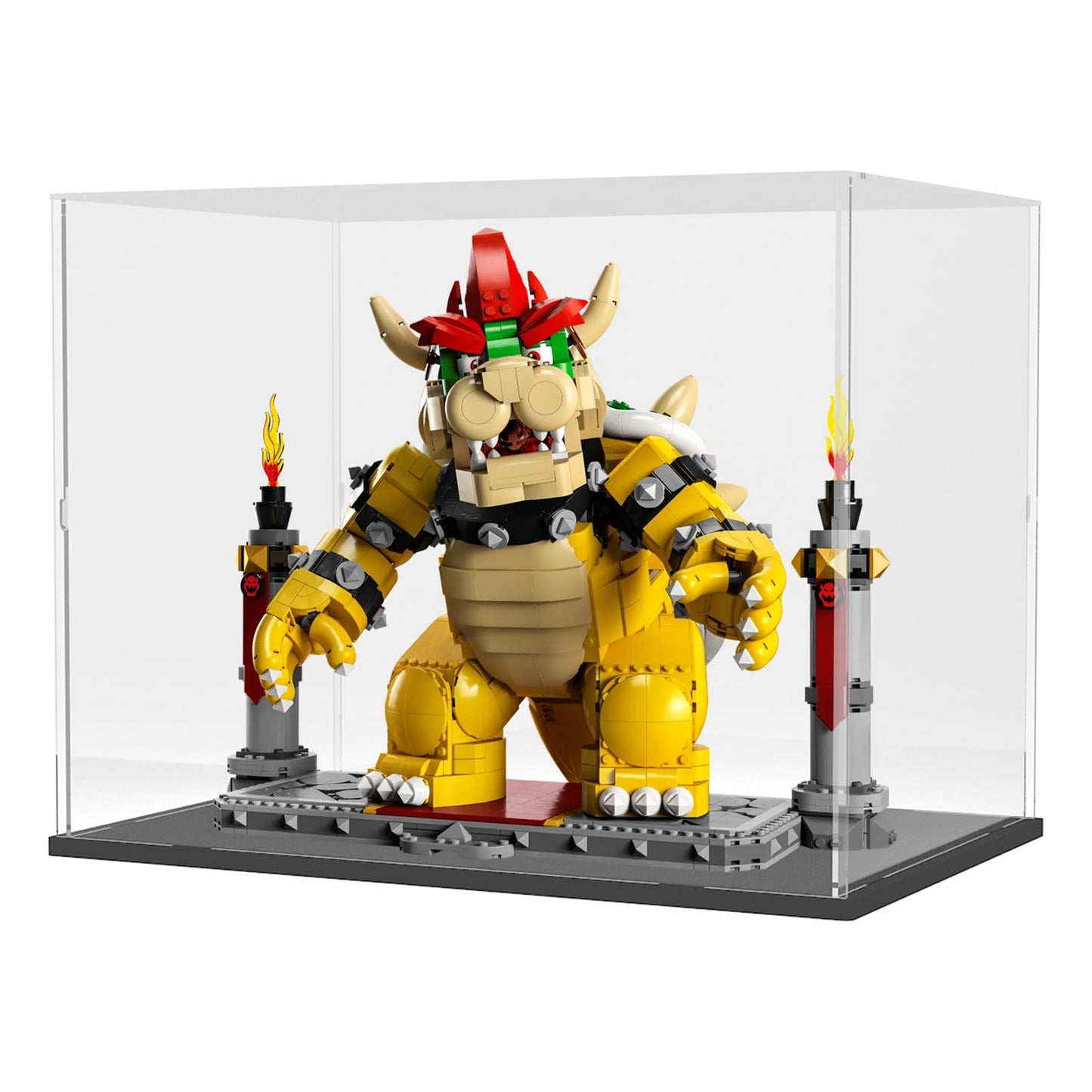 Nynelly Acrylic Display Case for Lego Notre Dame 21061 for Lego Bowser 71411 Models Figures - Assemble Dustproof Thickened Clear Display Box Cabinet