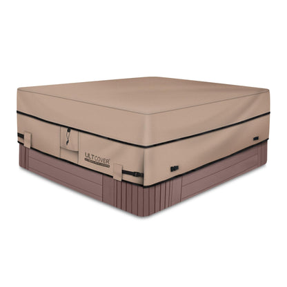ULTCOVER Waterproof 600D Polyester Square Hot Tub Cover Outdoor SPA Covers 80 x 80 inch