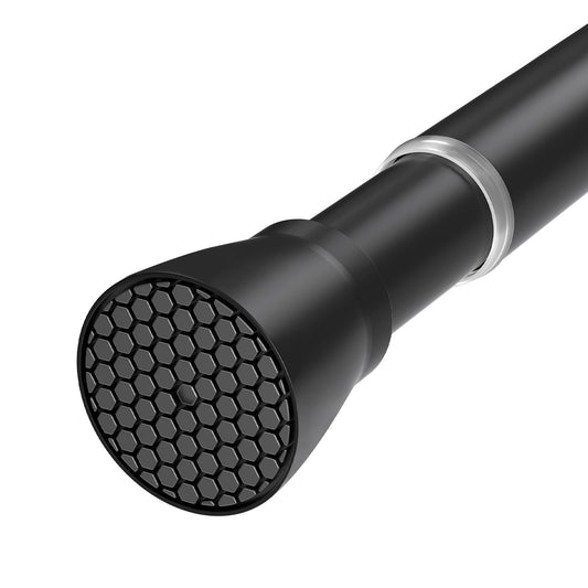 Black Shower Curtain Rail Extendable Curtain Poles 70-130 cm Net Curtain Rods Tension Rods for Curtains Shower Curtain Rod Telescopic Curtain Pole No