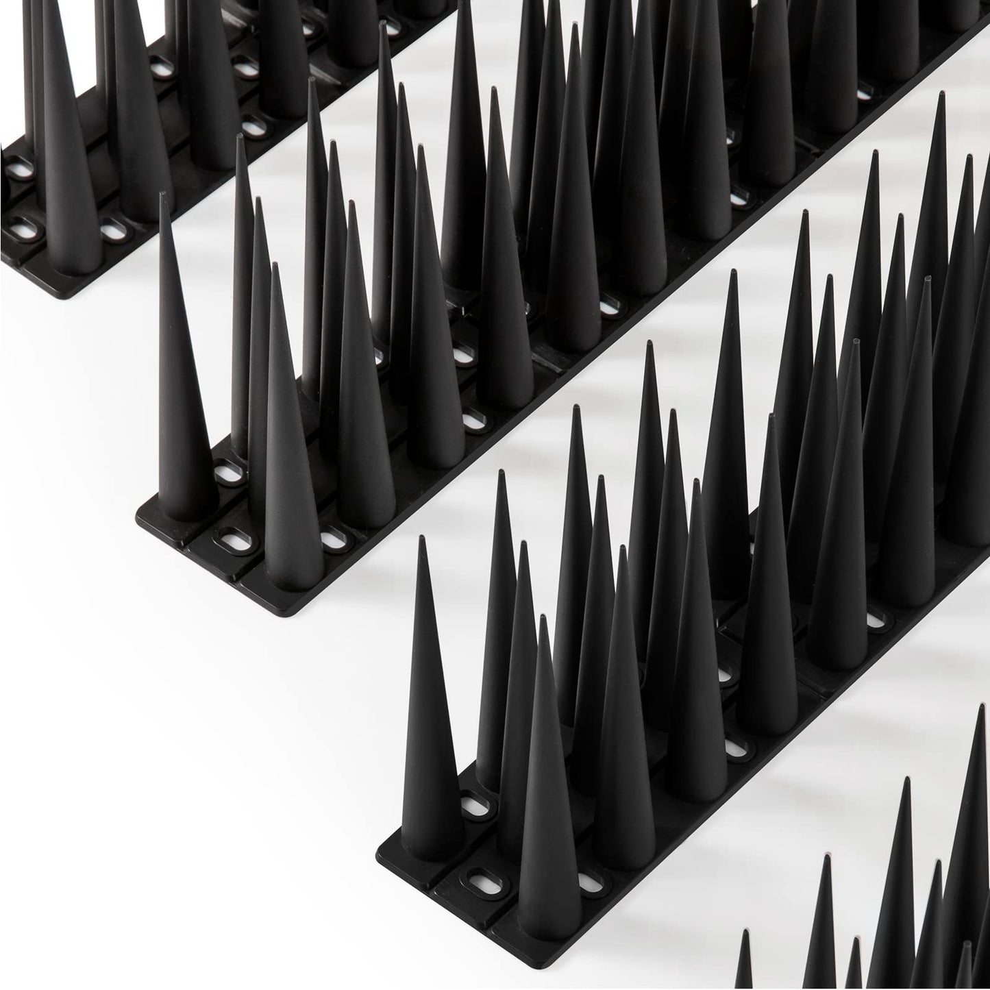 OFFO Bird Spikes High for Anti Pigeons Spikes to Keep Bird or Animals Away, Fence Spikes of Bird Deterrent Covers 12m, Height 10cm,Black
