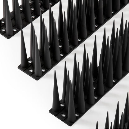 OFFO Bird Spikes High for Anti Pigeons Spikes to Keep Bird or Animals Away, Fence Spikes of Bird Deterrent Covers 12m, Height 10cm,Black
