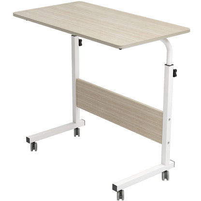 sogesfurniture Laptop Table Height Adjustable, Mobile Laptop Stand Coffee Table Side Table, portable Laptop Desk Tray for Sofa, Bed, Balcony, Garden