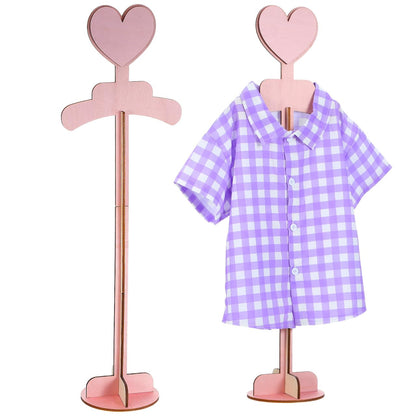 Cabilock Baby Clothes Display Stand Child T Shirt Display Stand Wood Portable Clothing for Kids Dresses Jackets and T Shirts Anti-Slip Rack for
