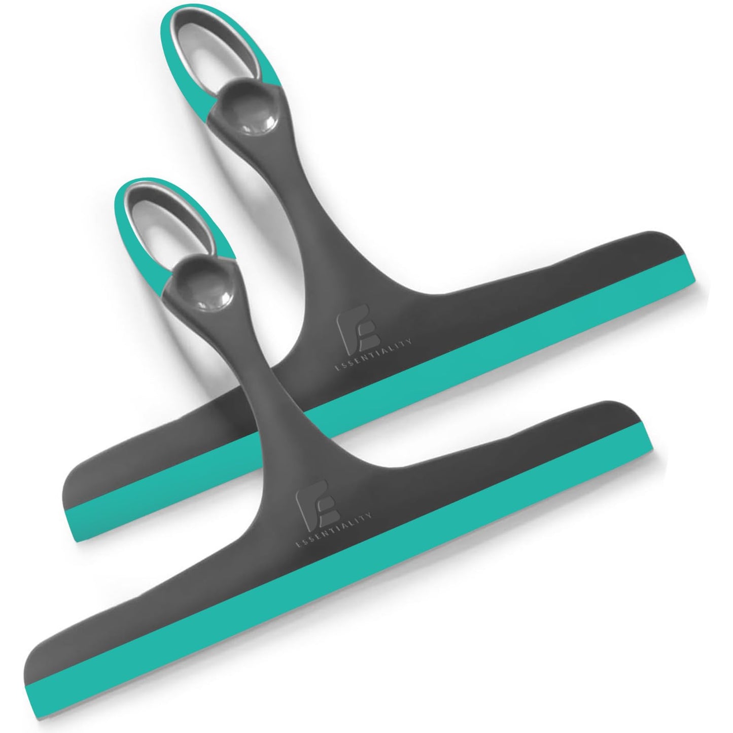 Essentiality 2 Pack Multipurpose Window Squeegee - 24.5 x 22.5cm Grey