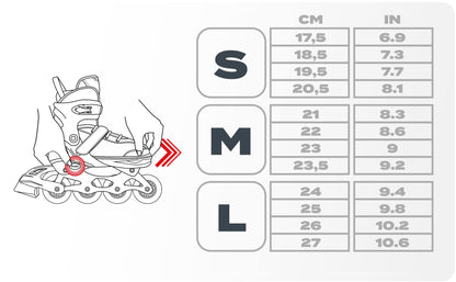 meteor Inline Skates Children's Kids Inliners Roller Skates Roller Blades ABEC 7 Carbon Children's Inline Skates Adjustable Shoe Size (Pink, M 34-37)