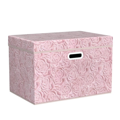 Prandom Storage Boxes with Lids Large.Rose Pattern Fabric Decorative Storage Box, Really Useful Box,Clothing Storage,Cubes