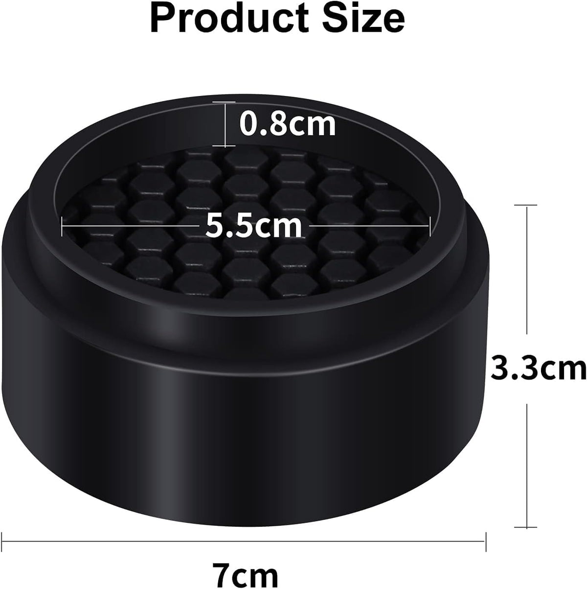 RCHYFEED 12 Pack Adjustable Furniture Risers 1 inch Round, Bed Risers Heavy Duty Anti Slip Rubber, Stackable Washing Machine Riser Creates an