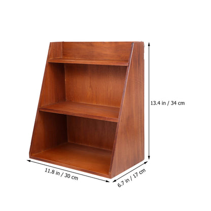 IMIKEYA Multi-Layer Storage Rack Wooden Sundries Organizer Rack for Home Dormitory and Office 13.39 X 11.81 X 6.69 in Smooth Surface 1 Pack