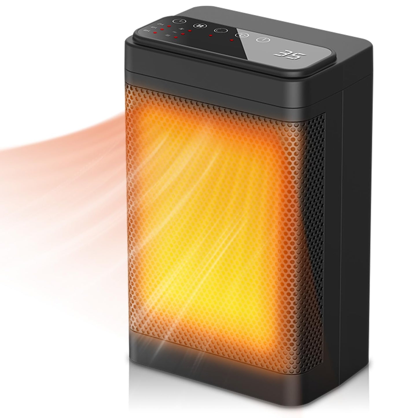 Electric Heater, 1500w Ceramic Heater with, Overheating & Tip-Over Protection, Portable Personal Electric Heater for Office Home Garage,