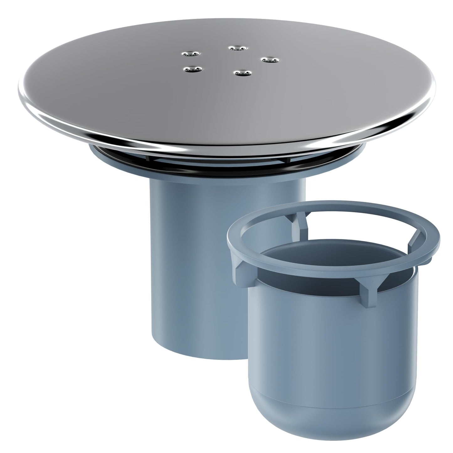 HNNHOME Shower Drain Cover Replacement, Chrome Shower Trap Cover, Removable Top Fitting Cap Parts, 90mm/115mm Shower Plughole Cover