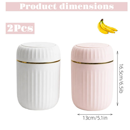 2 Pcs Desktop Bin with Press Type Lid, 3L Plastic Mini Trash Can Waste Bin