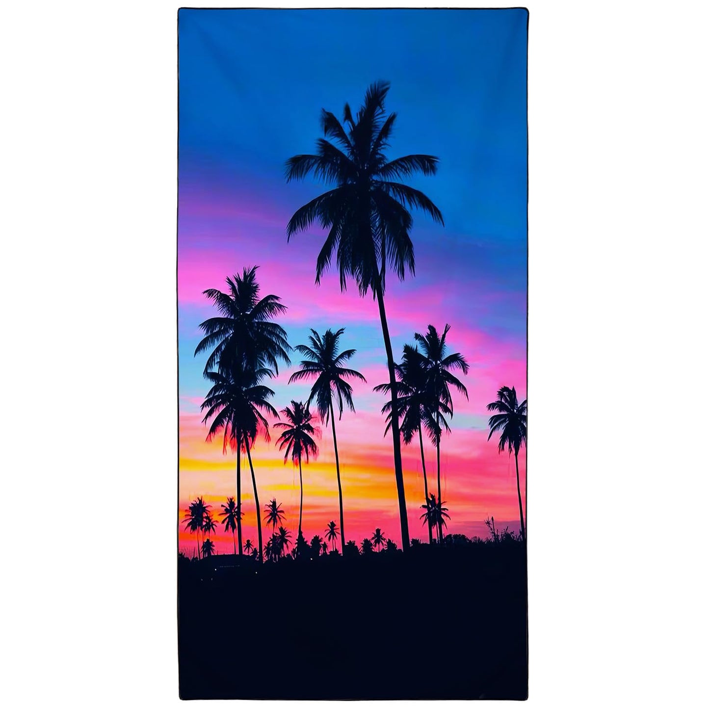 YISUMEI Sunset Coconut Tree Beach Towels for Adults Extra Large 180x90cm, Microfibre Quick Dry Towel for Travel Swimming Camping Sports
