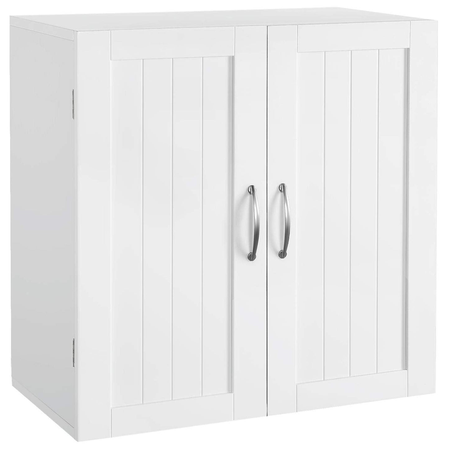 Yaheetech Bathroom Wall Cabinet, 2 Doors, 59.5 × 31 × 59.5 cm, White