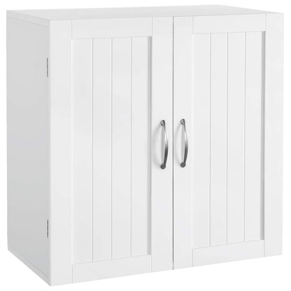 Yaheetech Bathroom Wall Cabinet, 2 Doors, 59.5 × 31 × 59.5 cm, White