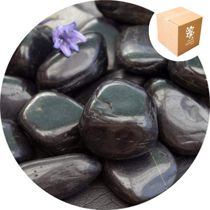 Specialist Aggregates ? - 15kg Polished Decorative Black River Stone Pebbles | MEDIUM 20-40mm | Home | Garden | Water Features | Weddings | Events |