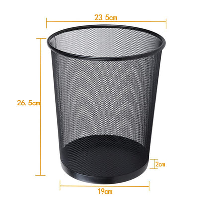 livexa 3 Pack Metal Mesh Waste Paper Bin 12 Litres Lightweight Mesh Wastebasket Waste Bin Black Metal Rubbish Bin for Bedroom, Office, Bathroom