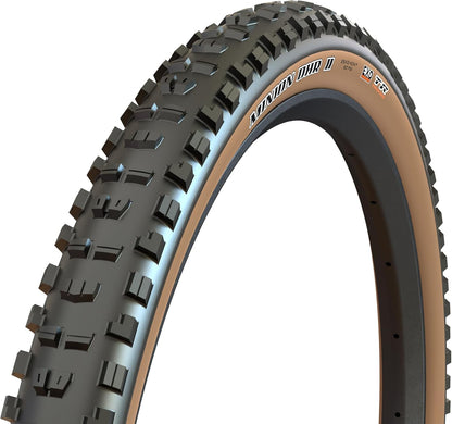Maxxis Minion DHR II WT 60 TPI Folding Dual Compound EXO/TR/Tanwall Tyre, Brown, 29 x 2.4 inches, blackone