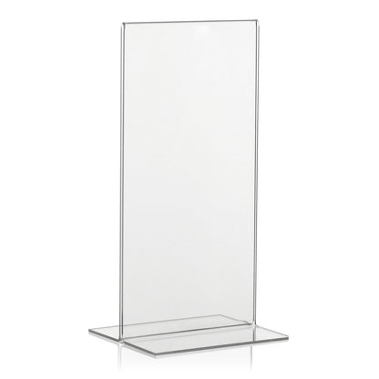 VITAdisplays Advertising Stands T-Stand DIN Long DL Transparent Made of Original Plexiglas Pack of 10