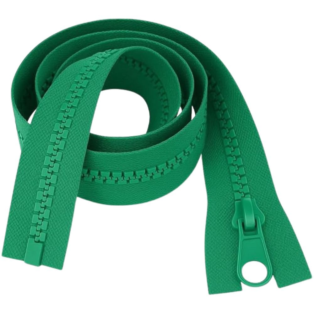 18" (46cm) Jade Chunky Zip - Heavy-Duty Open-Ended Separating