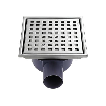 Aartner Shower Drain Square Stainless Steel Floor Drain, 15 x 15 cm, Floor Drain Shower, Hair Filter, 2-in-1 Tileable Drain Channel, Shower Drain