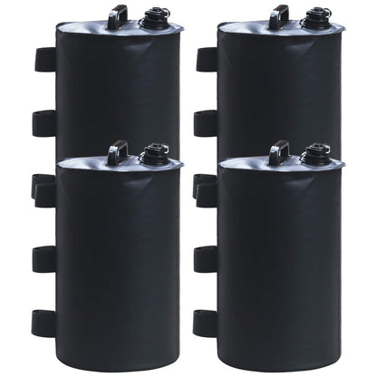 ABCCANOPY Gazebo Water Weights Bag, Portable Leg Weights Water Fillable Weights for Pop up Gazebo Canopy,4 Pcs-Pack (Black)