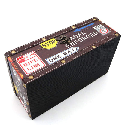 POFET Vintage Chic Shabby Wooden Tissue Box Holder Rectangle Handcraft Tissue Paper Box Cover Napkin Organizer Holder Home Storage Room Office Car