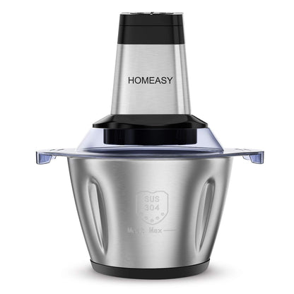 Homeasy Food Processor, Meat Grinder 2.5L Meat Blenders Food Chopper for Meat, Vegetables, Fruits and Nuts, Food Grinder Stainless Steel Bowl 500W 3