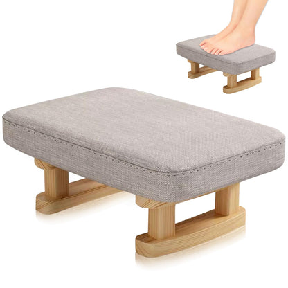 Duscdesp Foot Stool,Ottoman Footstool with Stable Wooden Legs,Ottoman Footrest,Pouffe Footstool with Removable Padded Seat,Footstools for Living